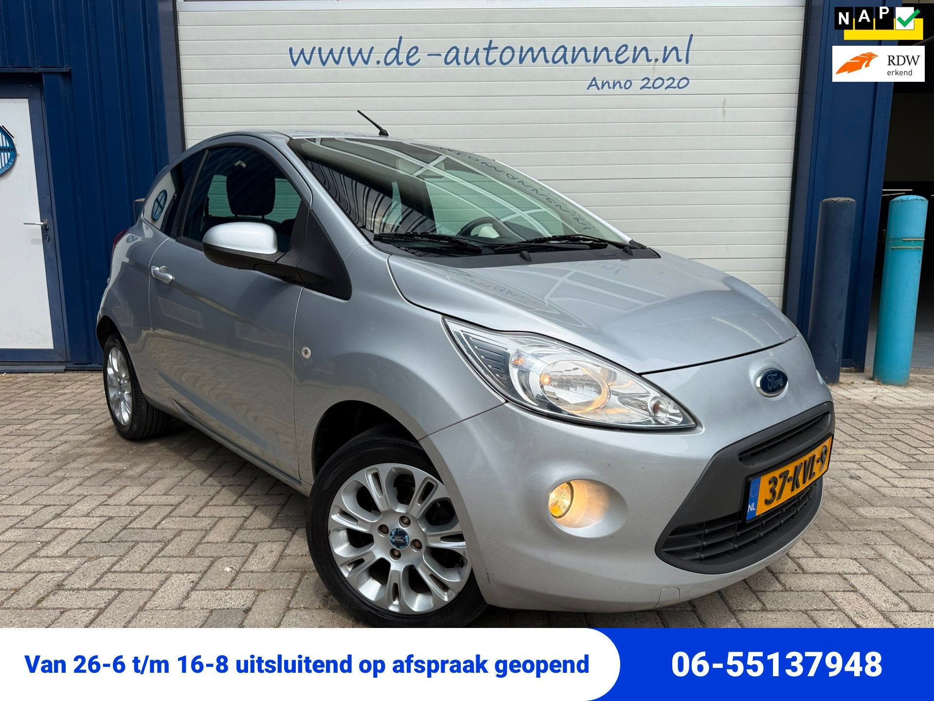 Ford Ka 1.2 Titanium 3-drs / AIRCO / 1e Eigenaar / 61.493 km, Auto's, Ford, Bedrijf, Te koop, Ka, ABS, Airbags, Airconditioning