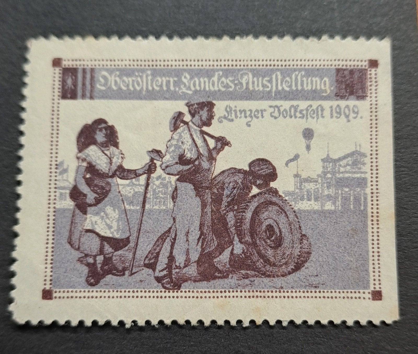 Sluitzegel Duitsland 1909 - Oberösterr. Landes-Ausstellung, Ophalen of Verzenden