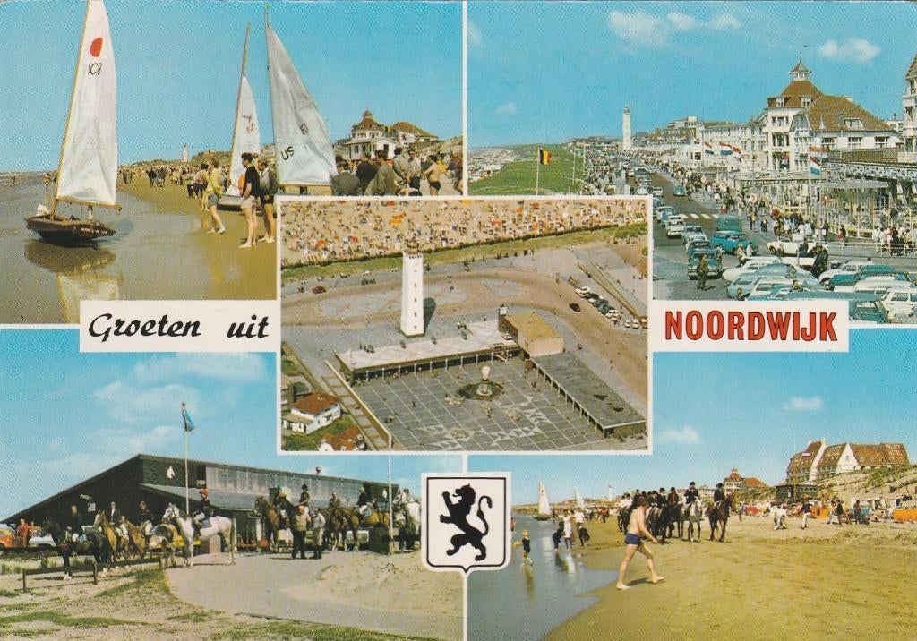 NOORDWIJK Strand Manege Vuurtoren Groeten, Verzenden, 1980 tot heden, Gelopen, Zuid-Holland