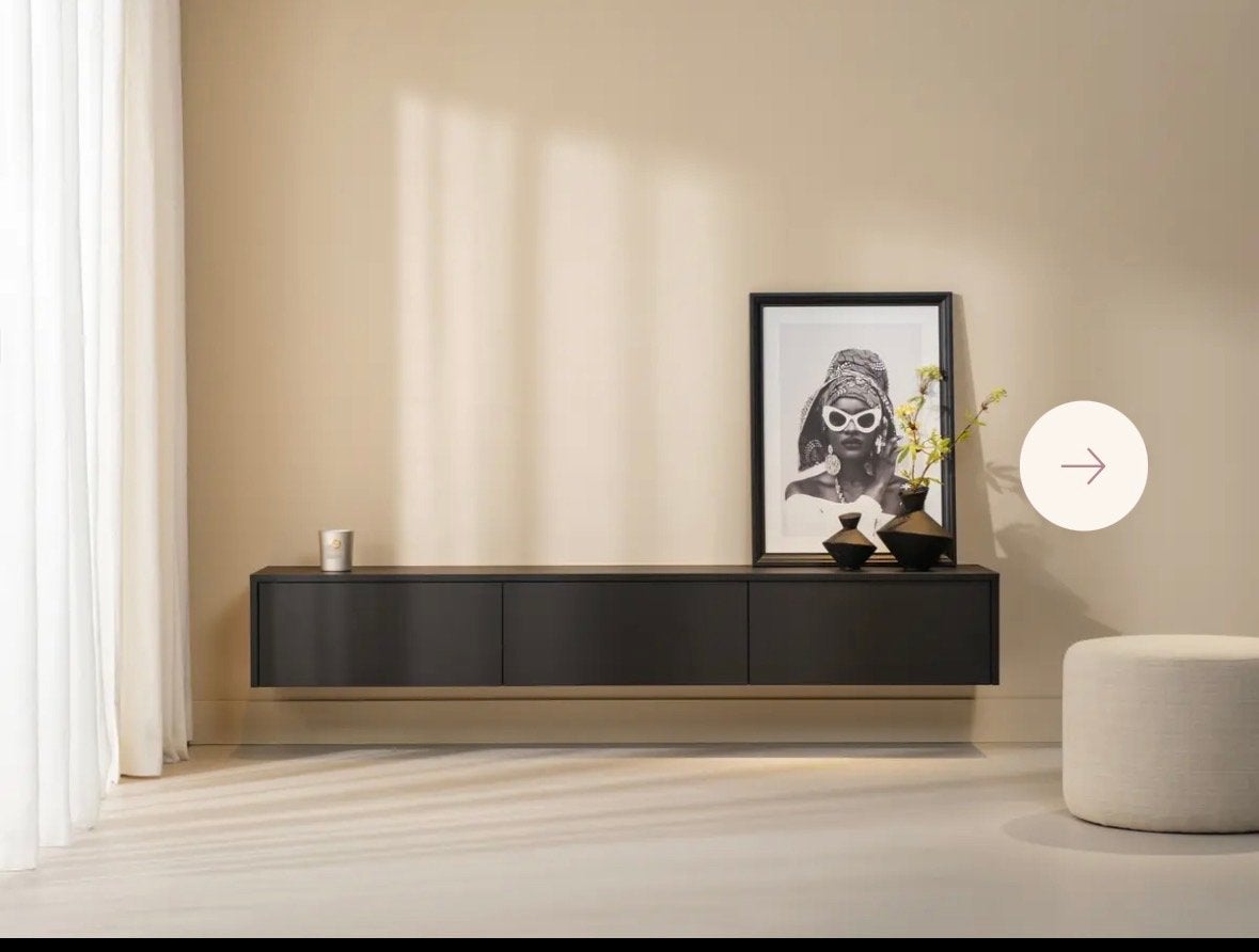 Zwevend TV-meubel - Modern en Stijlvol, Ophalen, Overige materialen, 150 tot 200 cm, Zo goed als nieuw