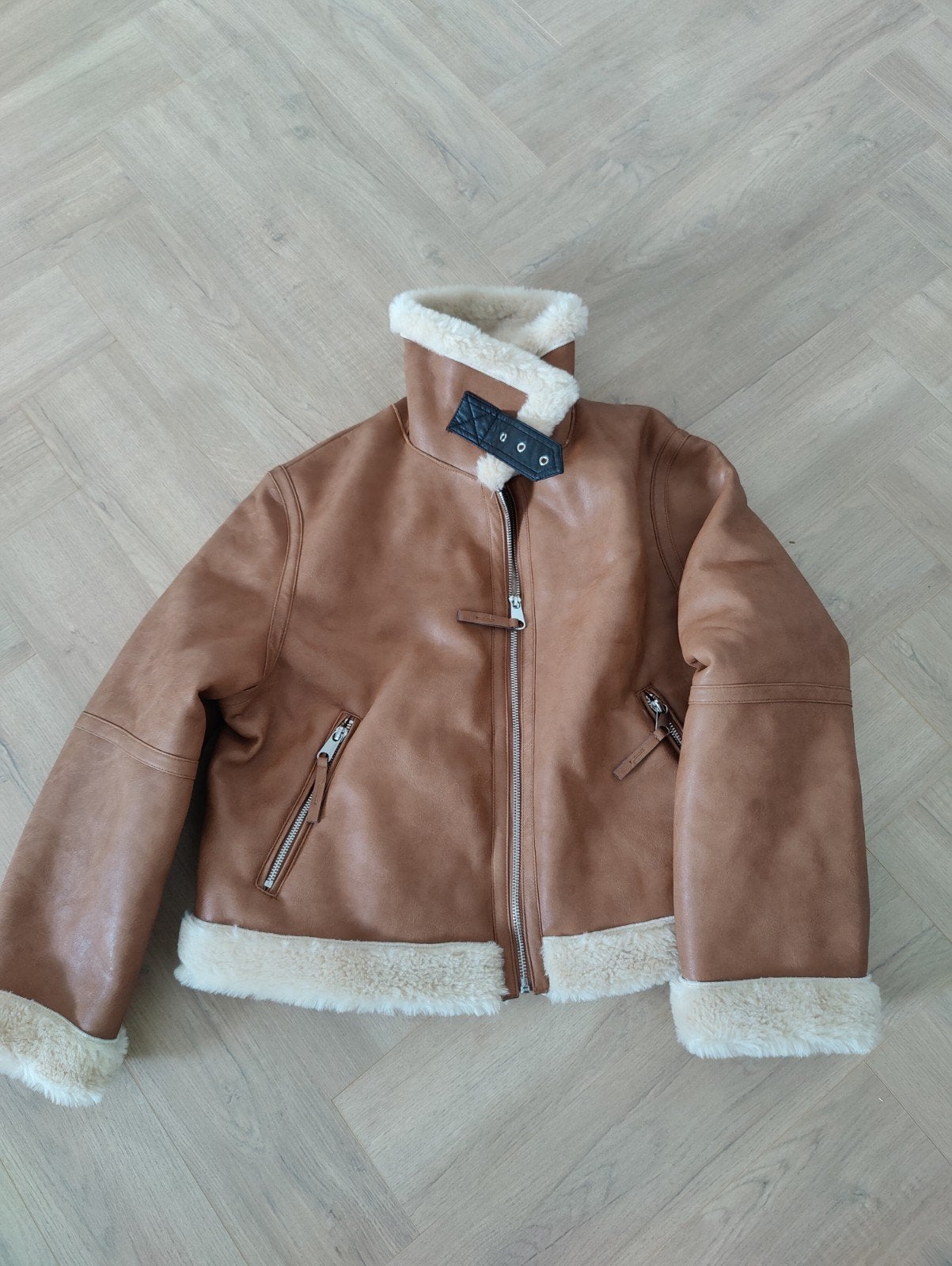 Nieuw H&M pilotenjack - Maat L, H&M, Bruin, Verzenden, Maat 42/44 (L)