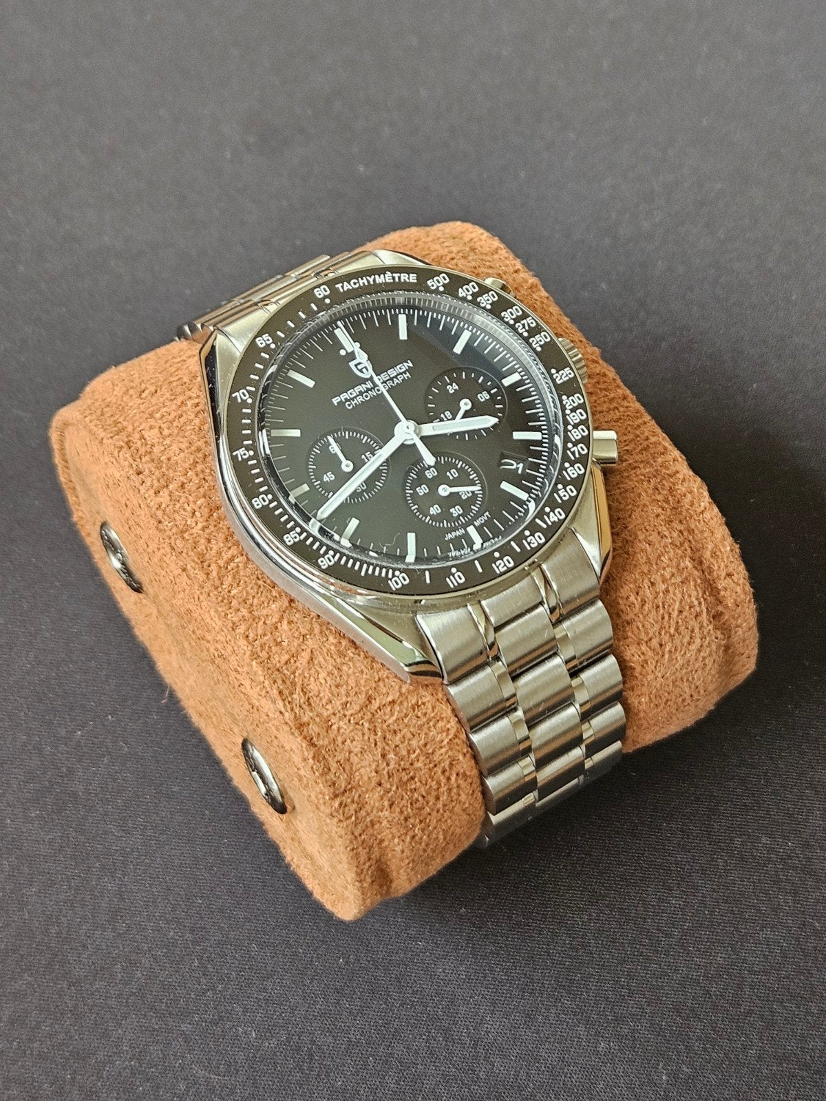 Pagani Design PD 1701 Homage Omega Speedmaster Chronograaf, Overige merken, Staal, Staal, Polshorloge