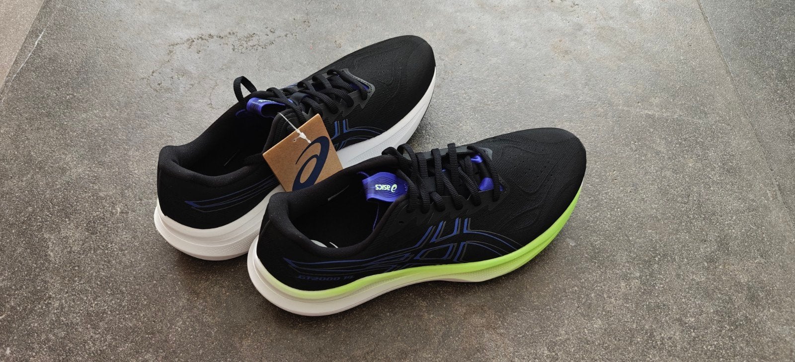 Nieuwe Asics GT-2000 14 hardloopschoenen - Maat 43.5, Zwart, Nieuw, Ophalen of Verzenden, Sneakers of Gympen