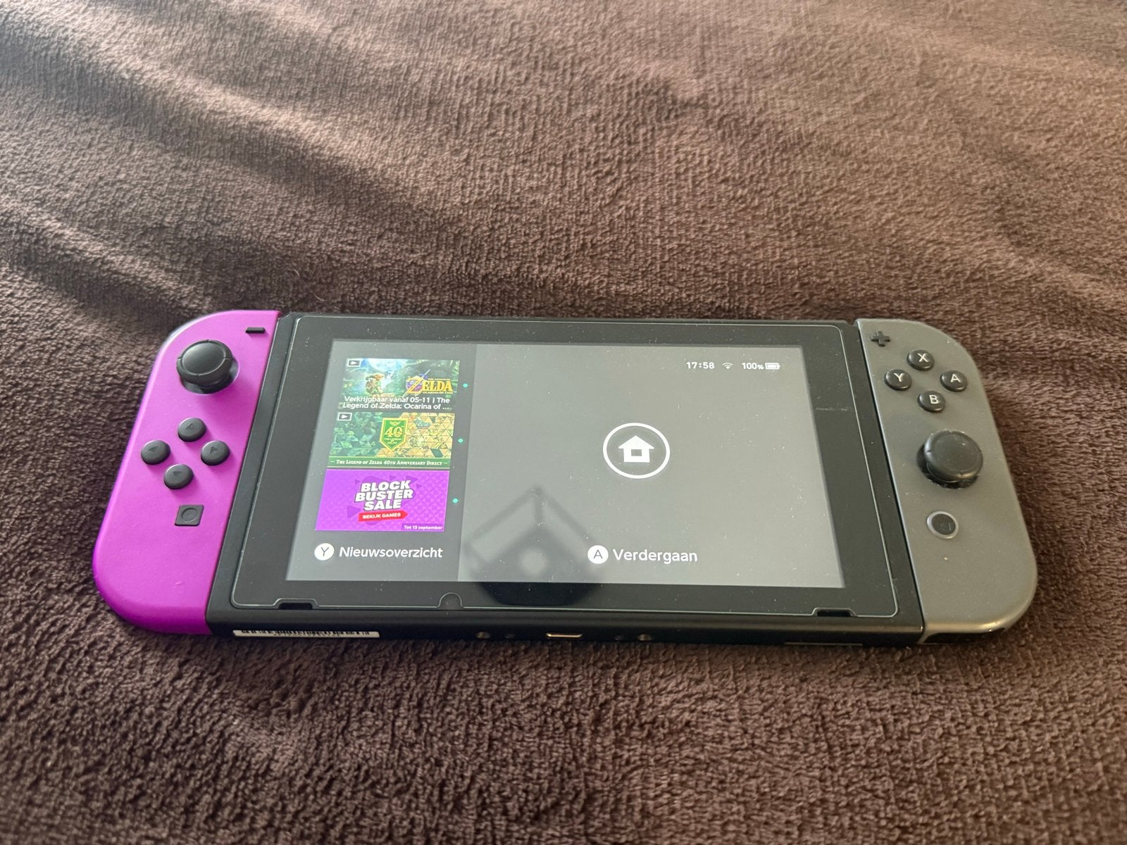 Nintendo Switch met 2 controllers en 5 games, Ophalen of Verzenden, Switch Original, Met 3 controllers of meer, Gebruikt