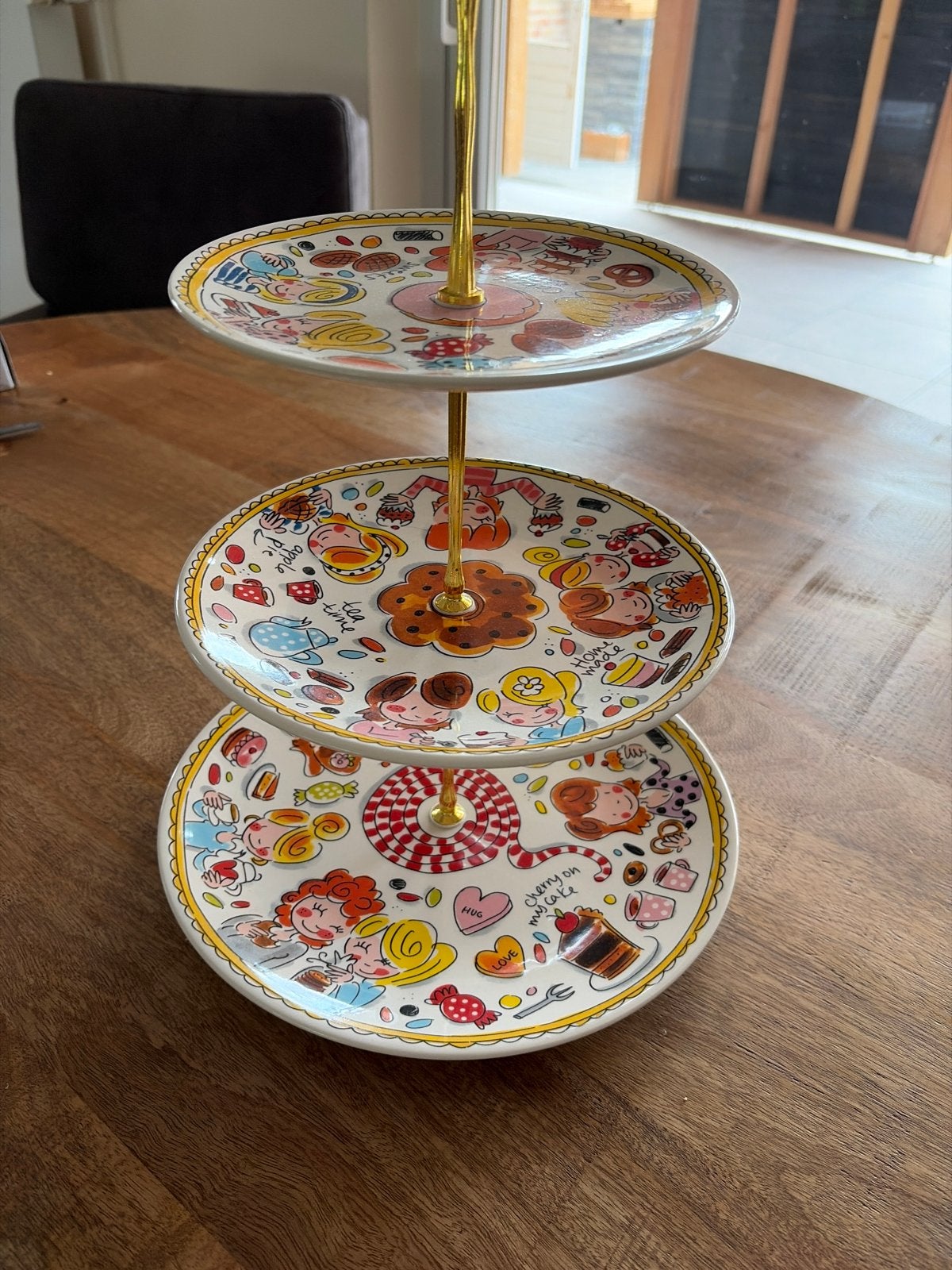 Blond Amsterdam Etagère - Gebaksschaal, Huis en Inrichting, Keuken | Servies, Gebruikt, Overige typen, Modern, Keramiek, Blond Amsterdam