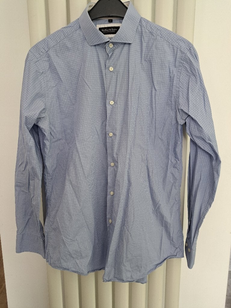 Overhemd lichtblauw 41, Blauw, Tailor & Son, Ophalen of Verzenden, Zo goed als nieuw