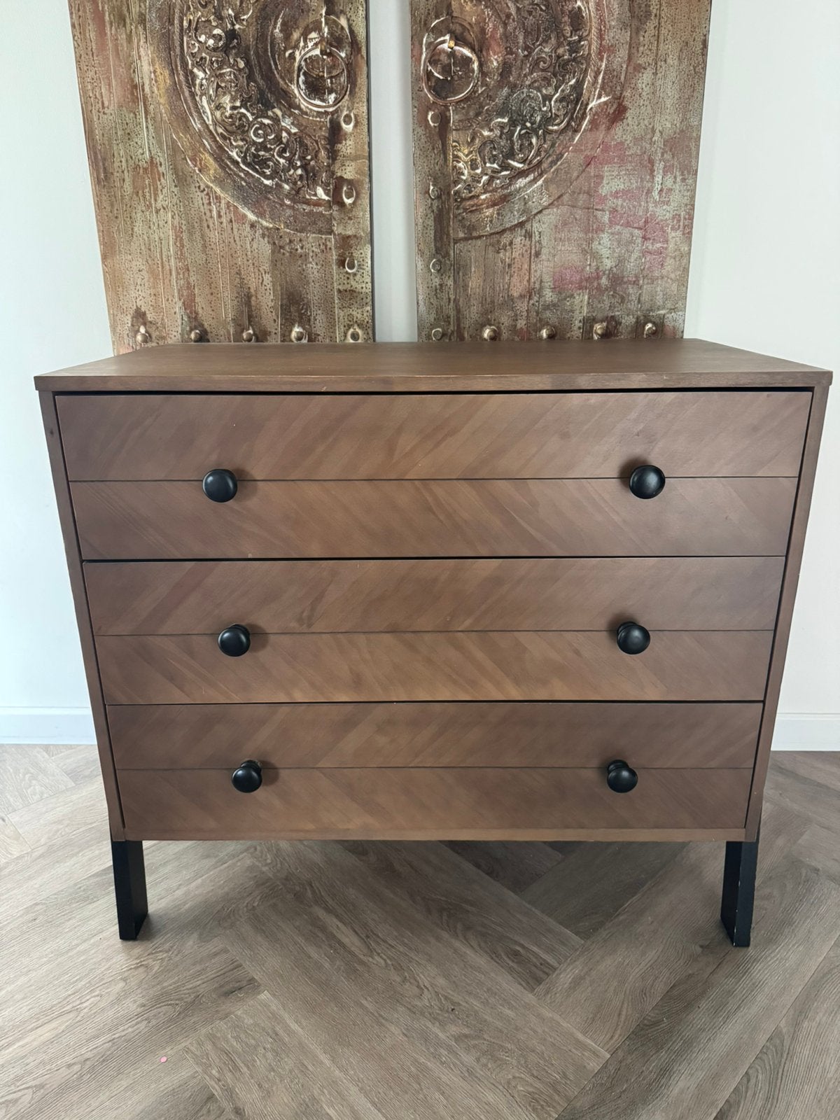 Commode, Ophalen, 100 tot 150 cm, Zo goed als nieuw, 3 of 4 laden