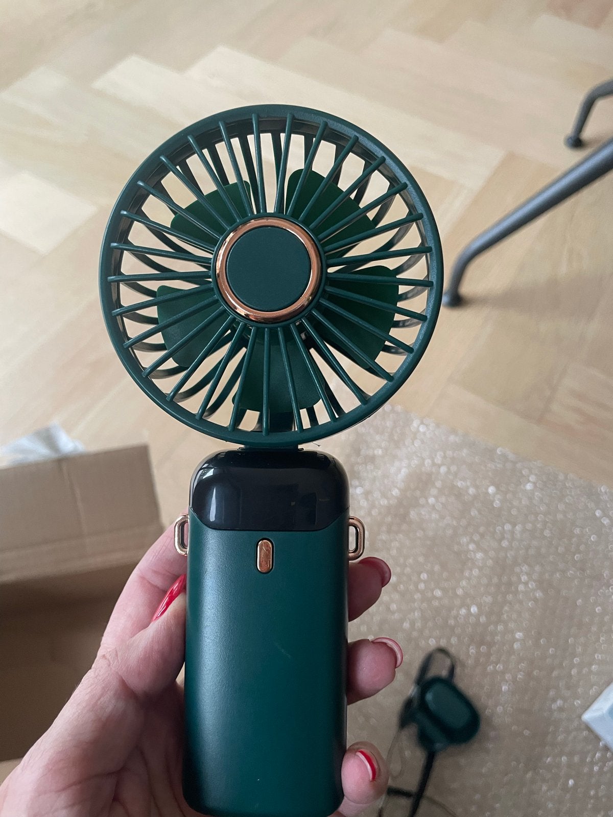 Draagbare Handventilator - Groen, Ophalen of Verzenden, Gebruikt, Overige