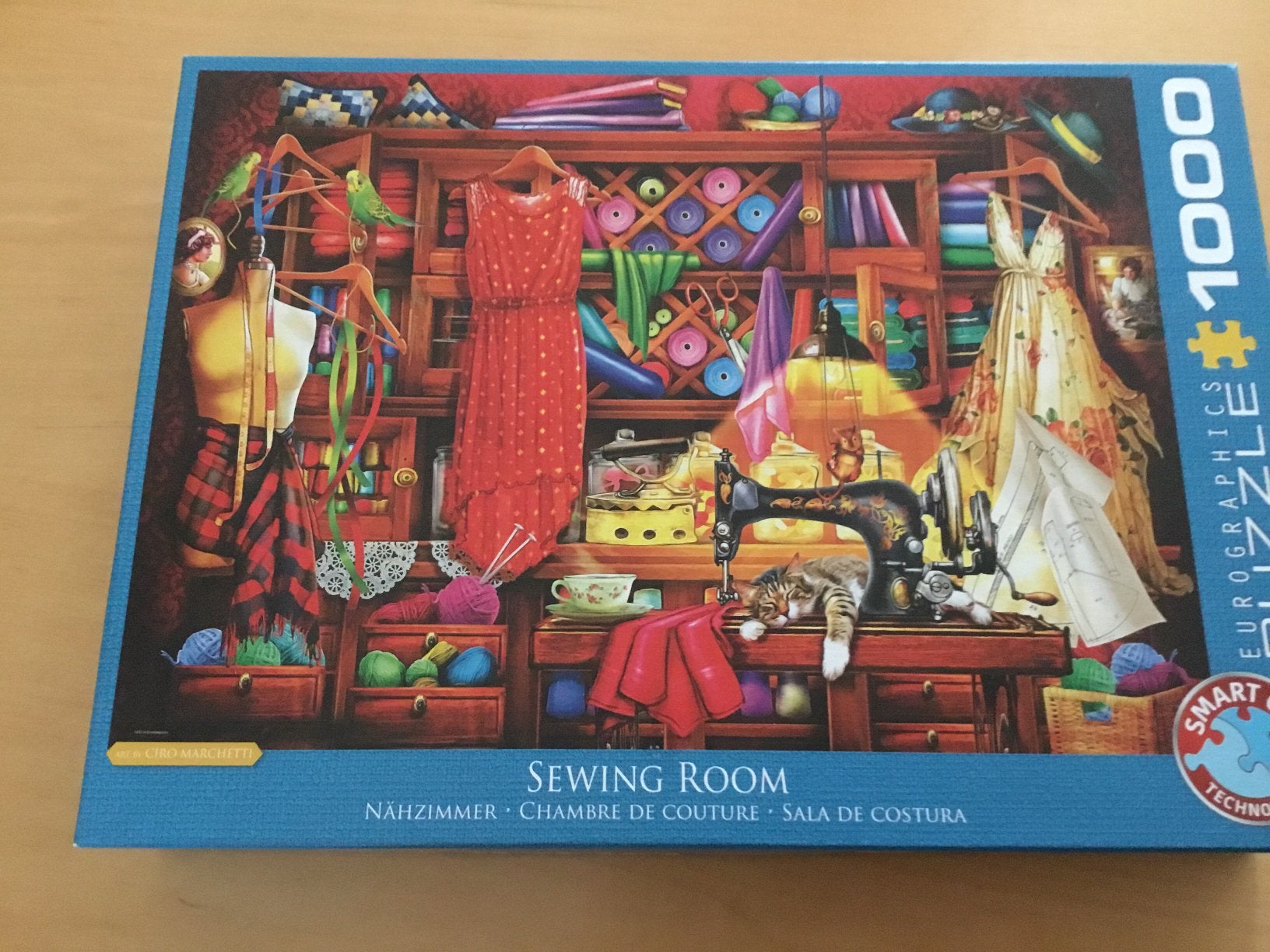 Het naaiatelier, Hobby en Vrije tijd, Ophalen of Verzenden, 500 t/m 1500 stukjes, Zo goed als nieuw, Legpuzzel