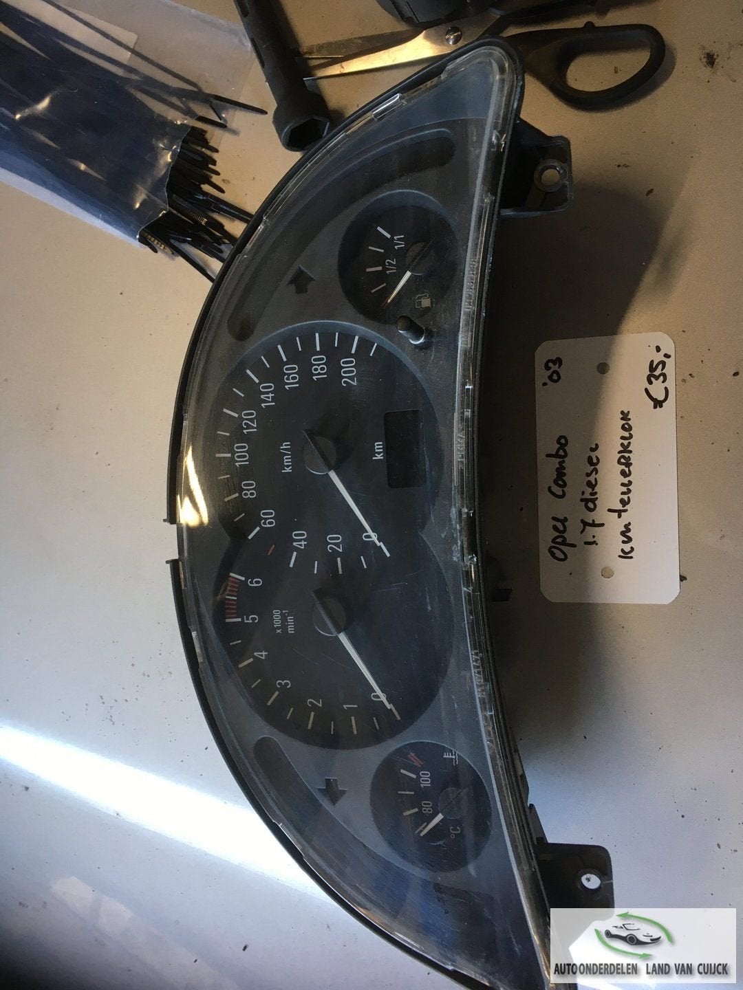 Opel Combo 1.7 diesel 2003 Km Tellerklok, Gebruikt, -, -, Ophalen of Verzenden