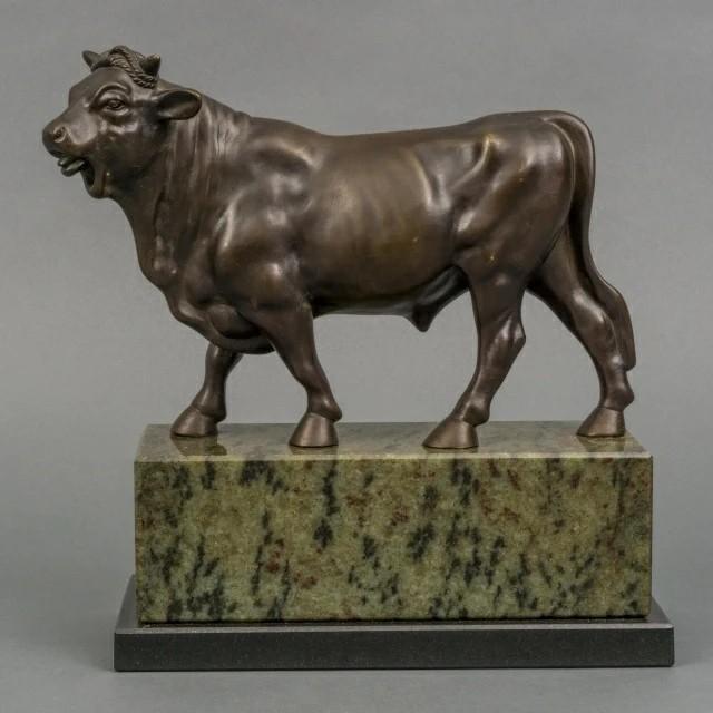 VLAAMSE STIER (BRONS), Antiek en Kunst, Kunst | Beelden en Houtsnijwerken, Ophalen