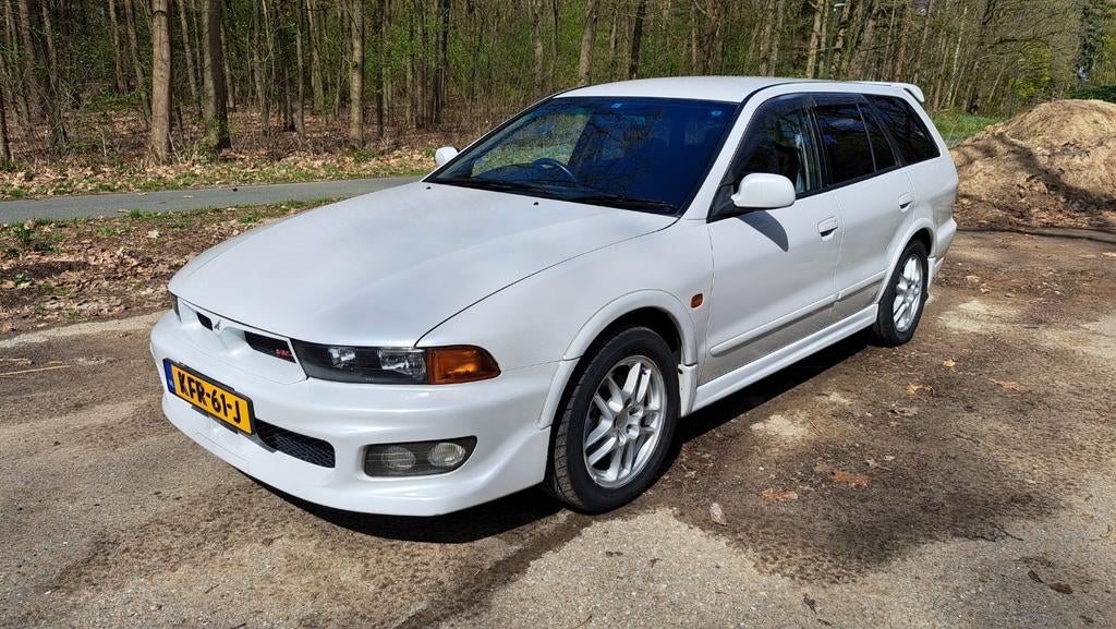 Mitsubishi Legnum VR-4 type-S JDM 2001 Wit, Auto's, Automaat, Stof, Metallic lak, Mitsubishi