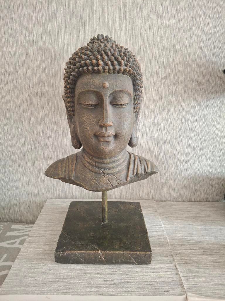 Budha hoofd. Bruin/brons, Ophalen of Verzenden, Zo goed als nieuw