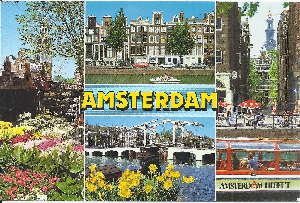 Amsterdam Ongelopen Ansichtkaart ( B589 ), Verzamelen, Ansichtkaarten | Nederland, Ophalen of Verzenden, 1980 tot heden, Ongelopen
