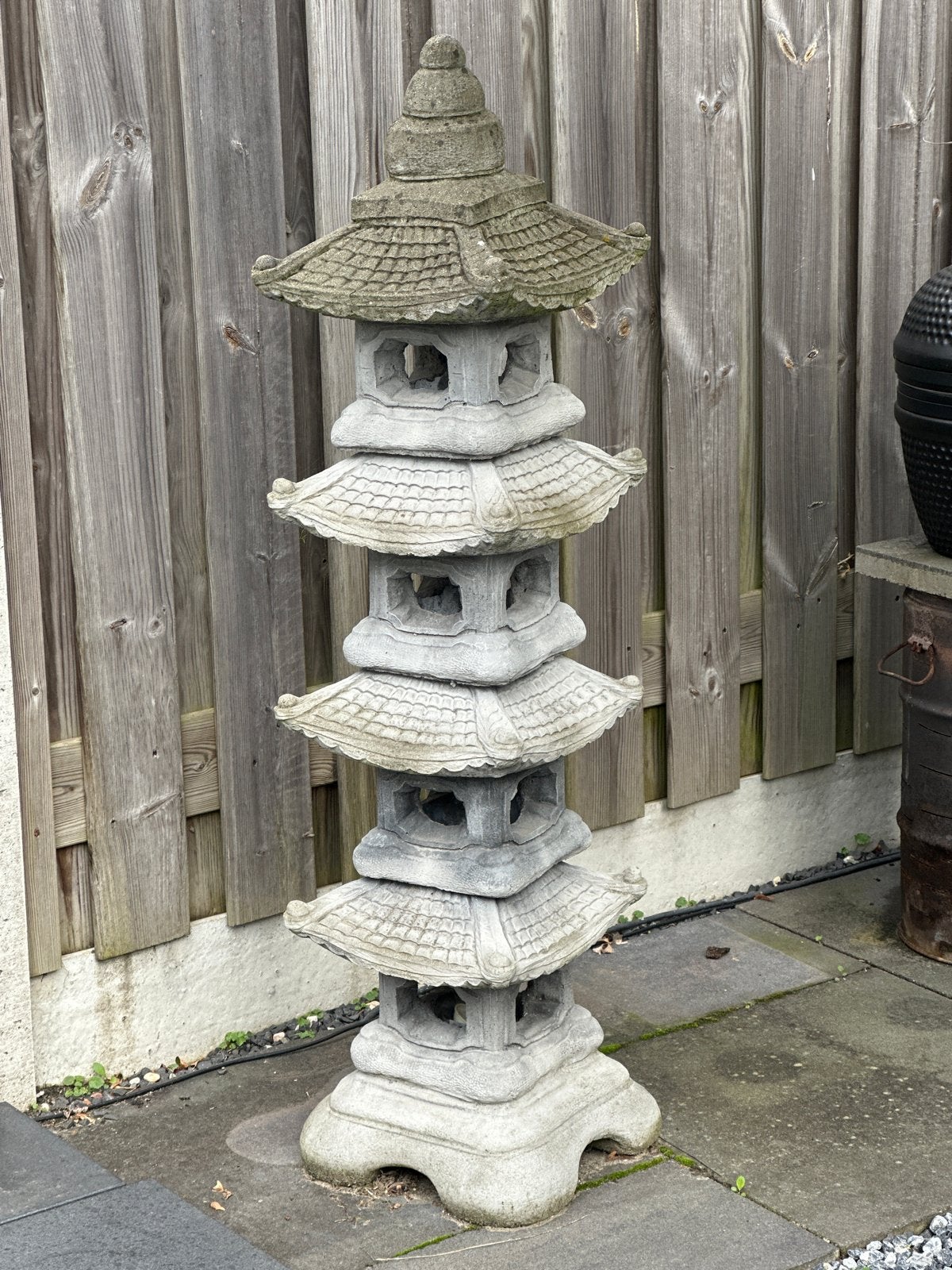 Decoratieve Japanse Pagode Toren voor Tuin, Tuin en Terras, Ophalen, Gebruikt, Beton, Overige typen