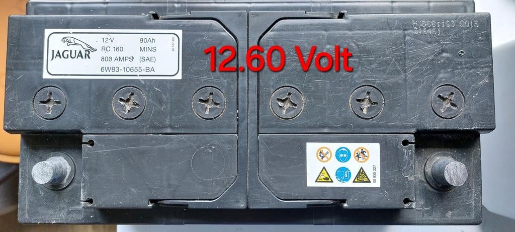 Autoaccu 90Ah 800A 12V - 12.60 Volt, Ophalen, Jaguar
