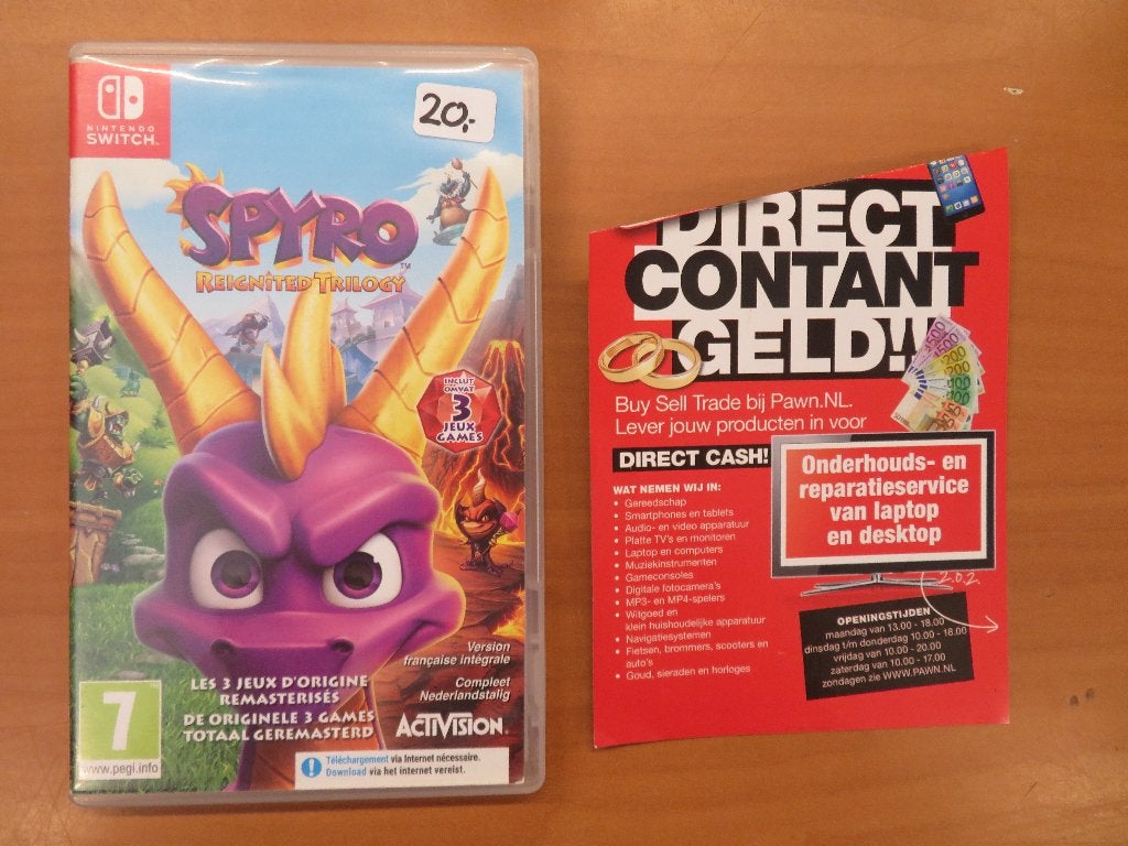 Nintendo Switch Spyro: Reignited Trilogy | Pawn Eindhoven, Spelcomputers en Games, Gebruikt, 1 speler, Vanaf 7 jaar, Ophalen