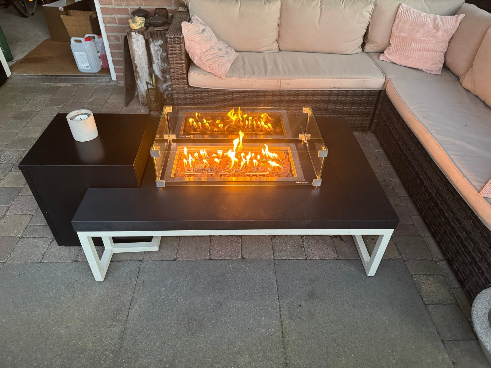 Vuurtafel met gasfles, Ophalen, Gebruikt