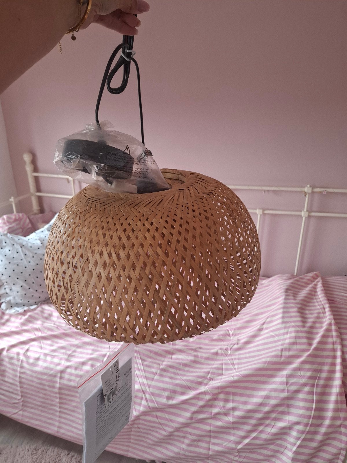 Bamboe Rotan hanglamp - Nieuw xenos, Bohemian, Scandinavisch, Natuurlijk, Natuurlijk materiaal, Nieuw, E27 (groot)