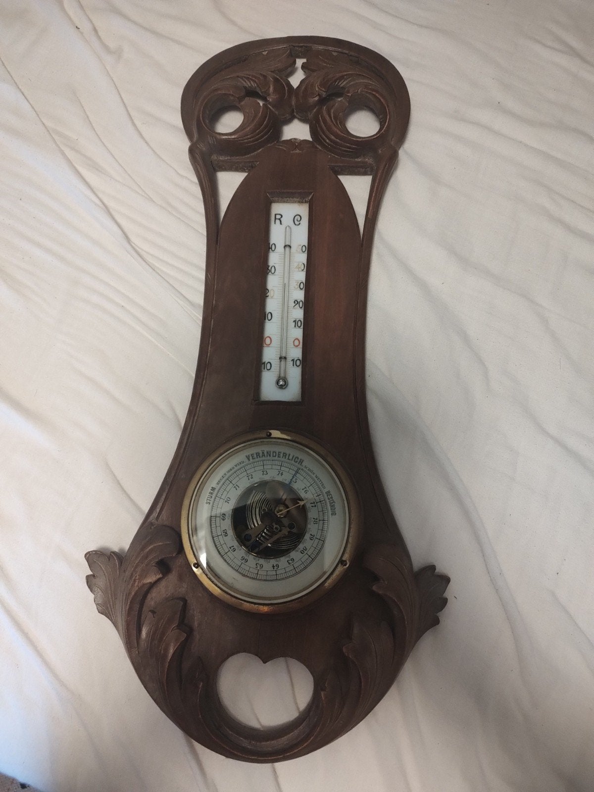 Vintage barometer, Audio, Tv en Foto, Weerstations en Barometers, Ophalen of Verzenden, Zo goed als nieuw, Barometer
