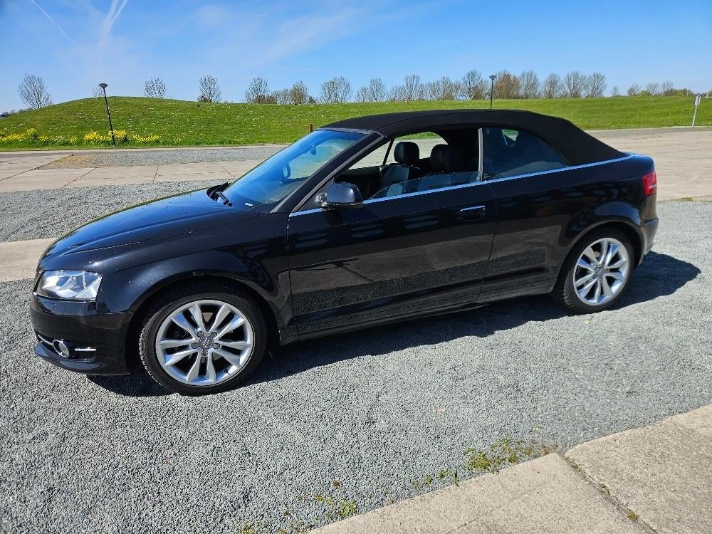 Audi A3 1.4 Tfsi 125pk 6-bak Cabrio 2012, clima, carplay, 125 pk, Zwart, 4 cilinders, Cabriolet