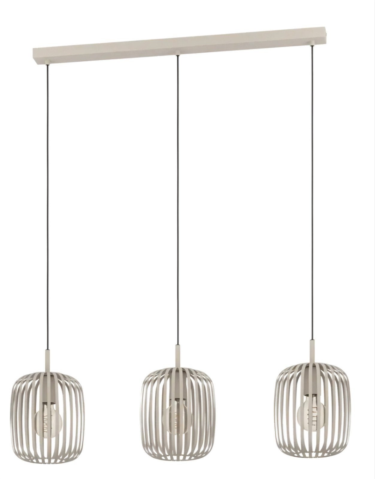 Hanglamp 3-lichts hout design - E27 fitting, Ophalen, Modern, Scandinavisch, Natuurlijk, Nieuw, E27 (groot)