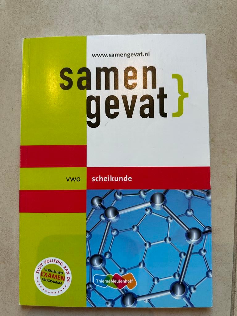 Samengevat VWO Scheikunde - Thiemo Meulenhoff, Ophalen of Verzenden, Beta, Zo goed als nieuw, Overige niveaus
