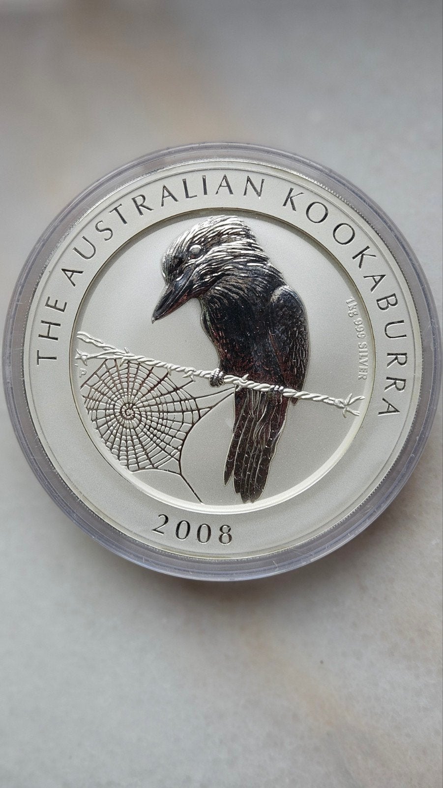 1 kilo kookaburra 2008, Postzegels en Munten, Edelmetalen en Baren, Ophalen of Verzenden, Zilver