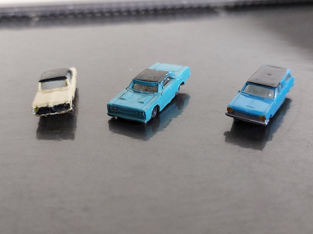 Bachmann 7020 - set van 3 Amerikaanse personenauto's (12490), Hobby en Vrije tijd, Modeltreinen | N-Spoor, Gebruikt, Gelijkstroom