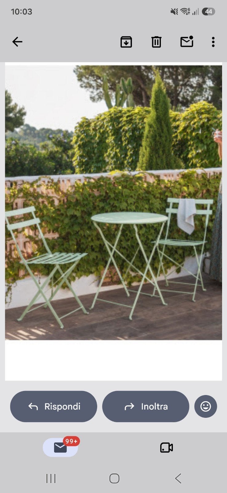 Balcony table and chairs set, Ophalen of Verzenden, Overige typen, Minder dan 2 meter