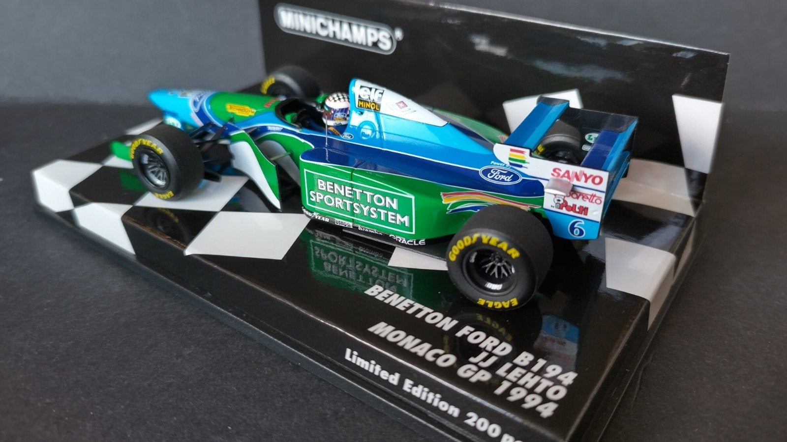 Benetton Ford B194 Lehto Monaco GP 1:43 Minichamps Pol, Auto, Verzenden, ., Nieuw
