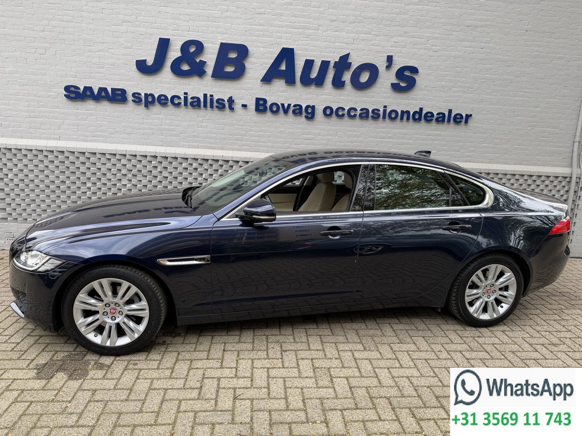 Jaguar XF 2.0 Portfolio Automaat Stuur en stoel verwarming v, Achterwielaandrijving, Gebruikt, 4 cilinders, Blauw