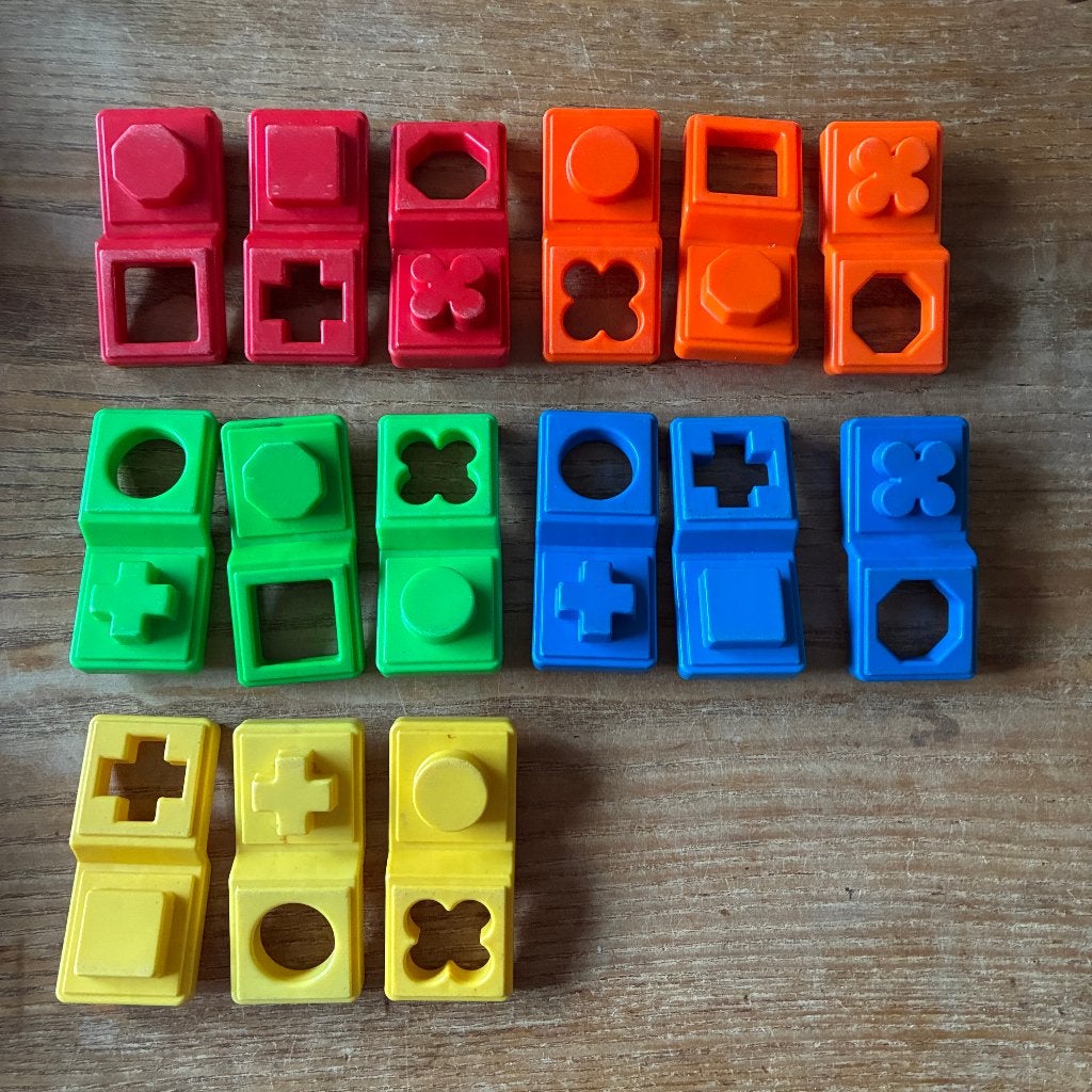 Vintage Fisher-Price domino vormendomino (2-5 jaar) 1989, Verzenden, Gebruikt, Speelset