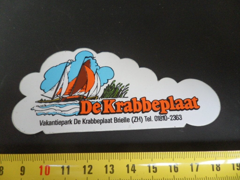 sticker nBrielle Vakantiepark DE KRABBEPLAAT  01810-2363, Ophalen, Zo goed als nieuw