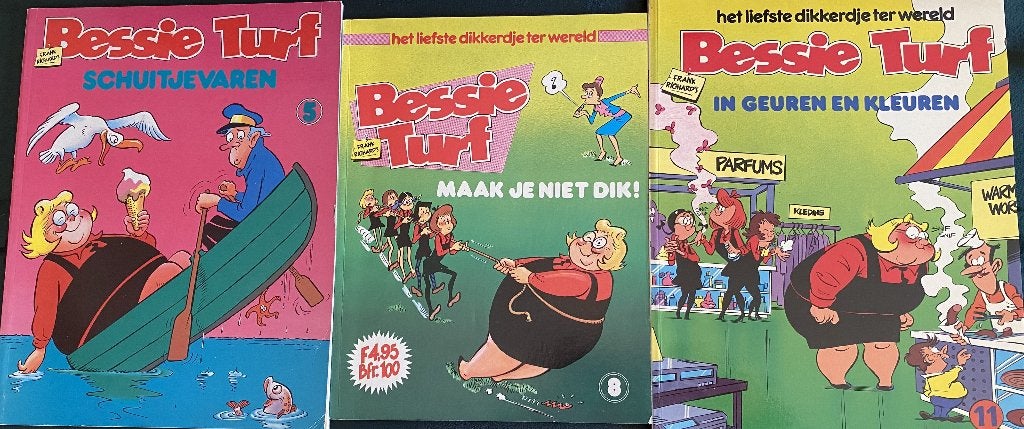 3 Stripboeken van Bessie Turf, Gelezen, Cecil Orr, Ophalen of Verzenden, Meerdere stripboeken