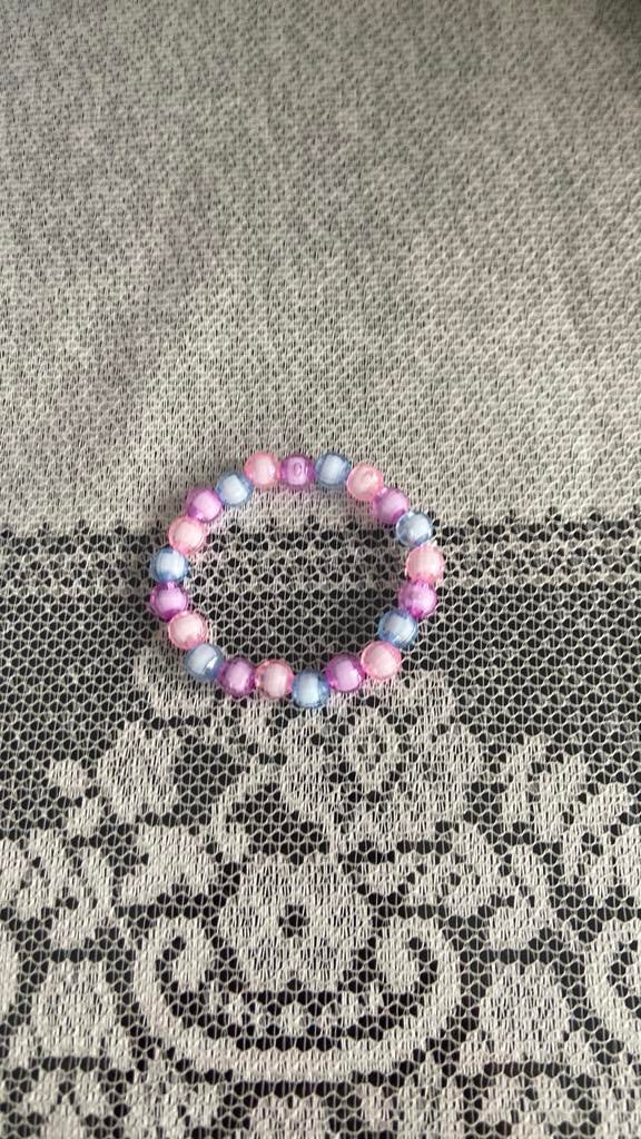 Mooie suikerspin armbandje!, Overige materialen, Zo goed als nieuw, Roze, Met bedels of kralen