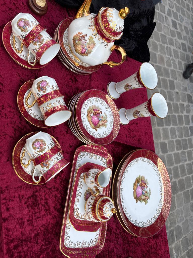 Prachtig Bavaria porseleinen theeservies - 22 Karaat Goud, Ophalen of Verzenden