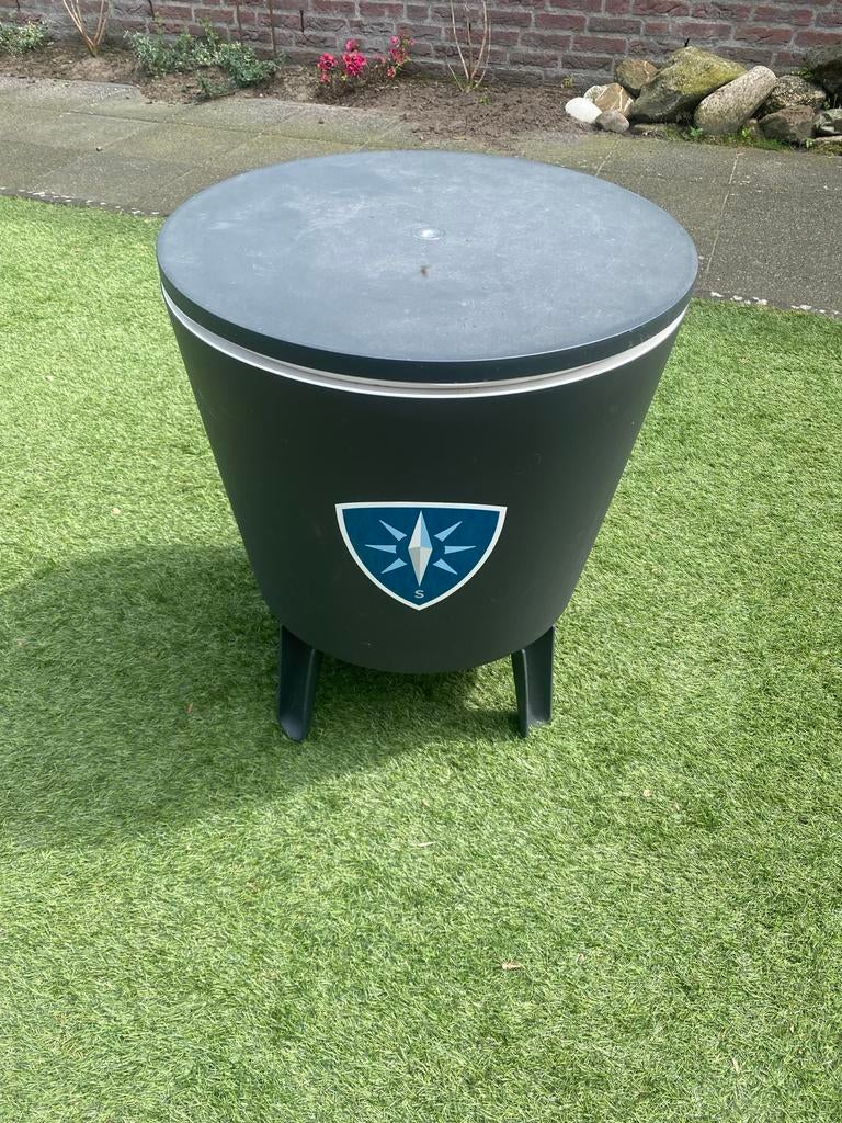 Koeler/ bijzettafel voor buiten - donkergrijs, Ophalen, Zo goed als nieuw