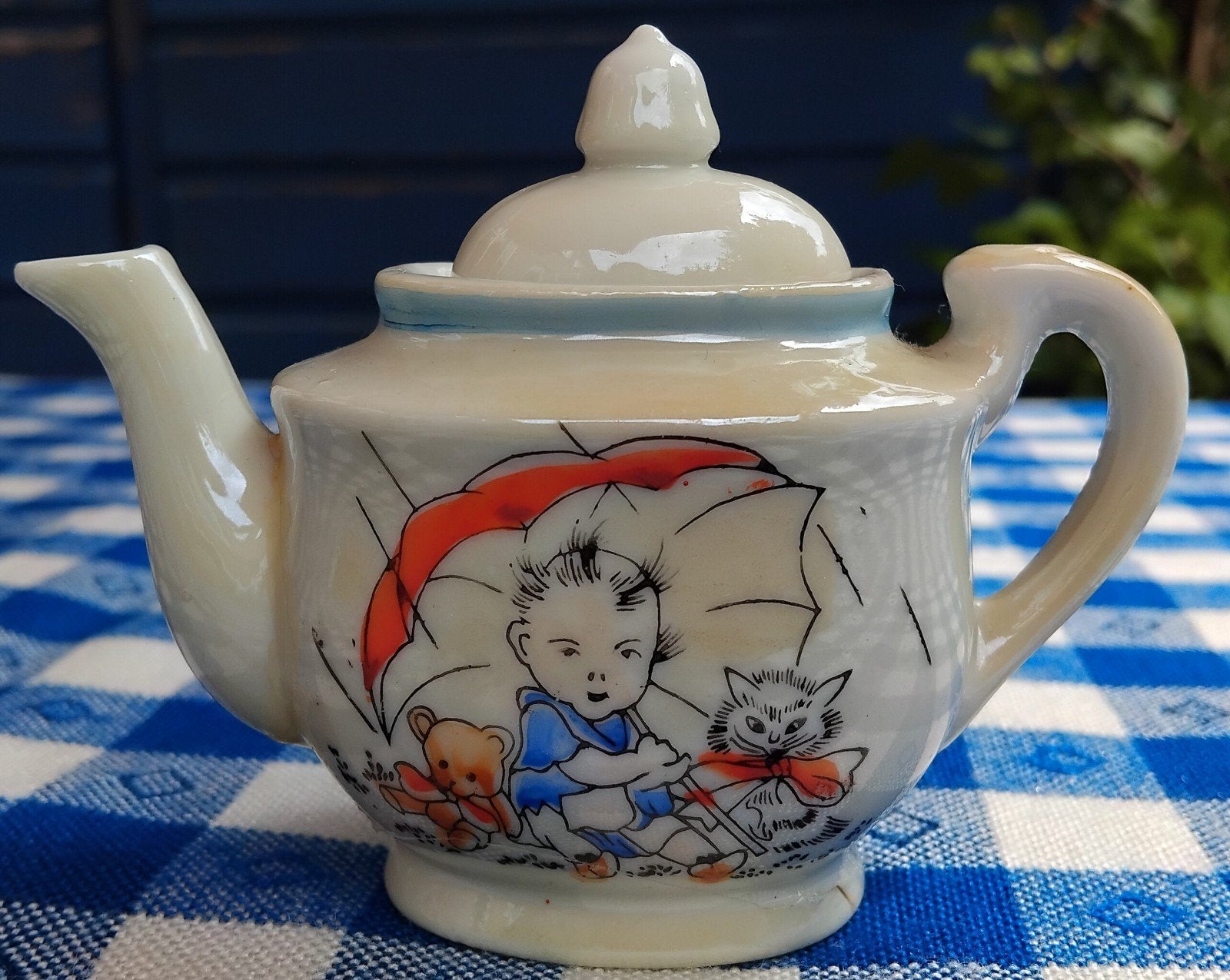 Antieke/vintage poppen- kindertheepotje - beschadigd, Antiek en Kunst, Ophalen of Verzenden
