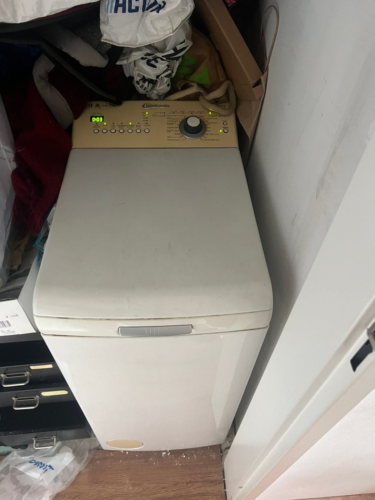 Bauknecht wasmachine (bovenlader), Witgoed en Apparatuur, Gebruikt, Bovenlader, Energieklasse A of zuiniger, Ophalen of Verzenden