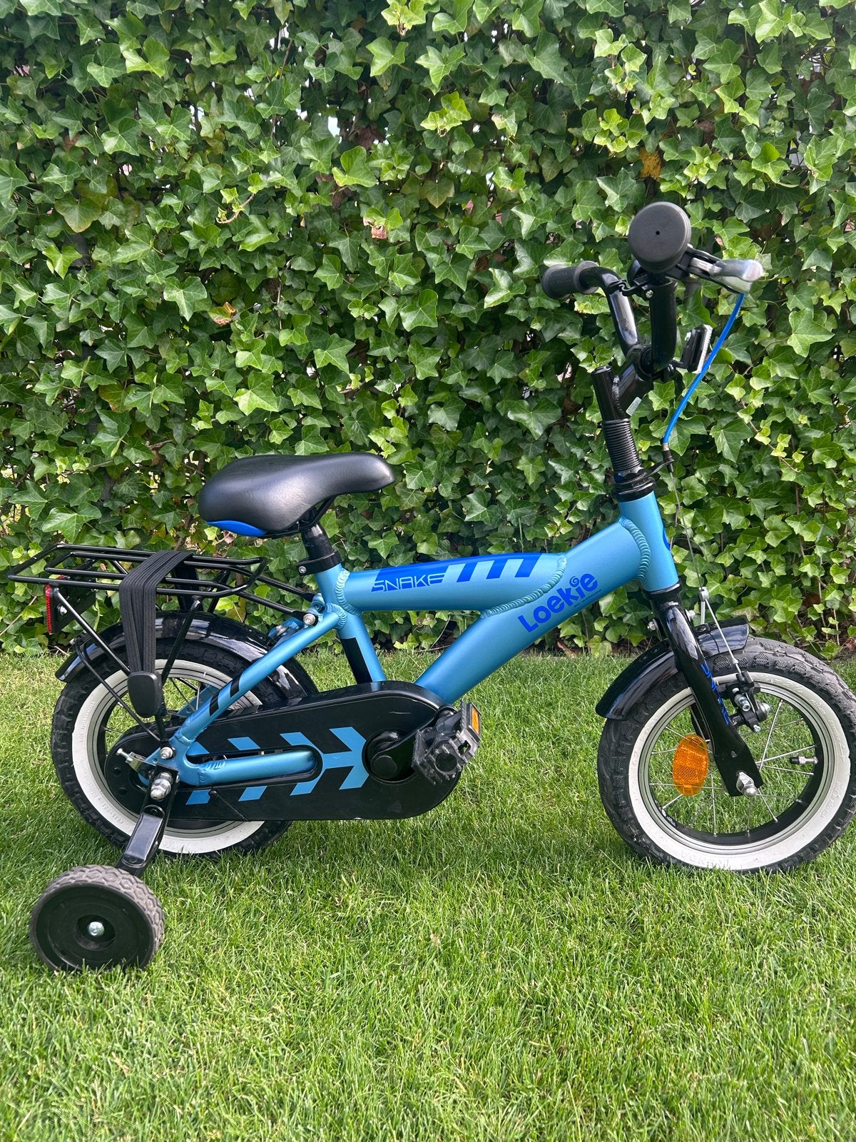 ZGAN Loekie Snake Kinderfiets 12 inch met zijwieltjes, Ophalen, Zijwieltjes, Velgrem, Nieuw
