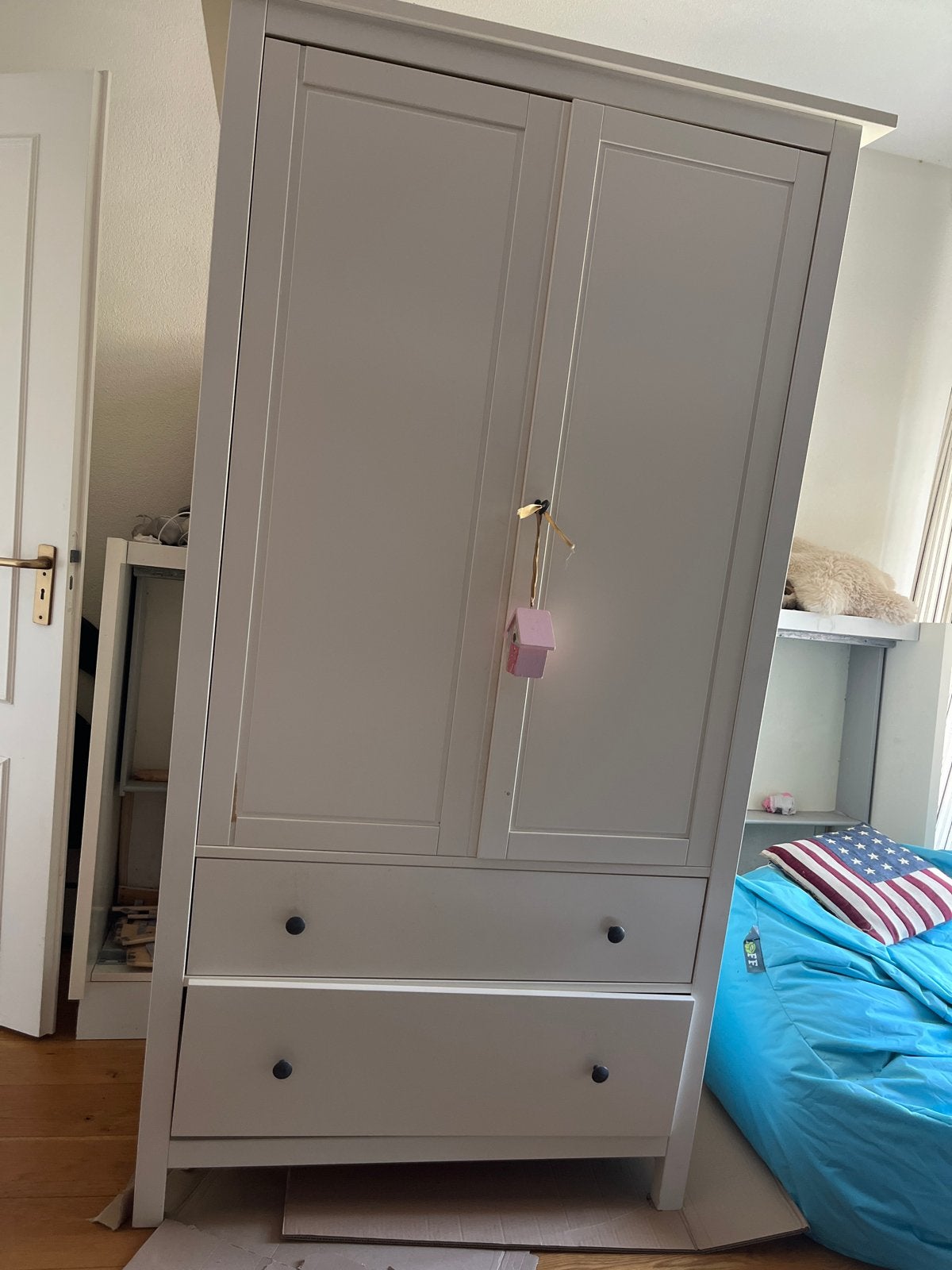 Ikea Witte kledingkast met lades en deuren, Gebruikt, Met lade(s), 150 tot 200 cm, 25 tot 50 cm