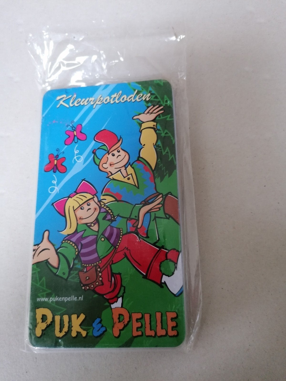 Puk & Pelle Kleurpotloden in blik - 12 kleuren, Ophalen of Verzenden, Nieuw