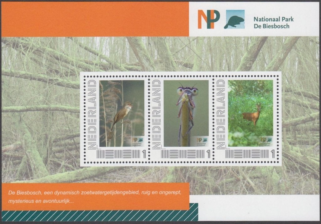Nederland Postset 2751-D-3 Biesbosch met blokje + 3 kaarten, Ophalen of Verzenden, Na 1940, Postfris