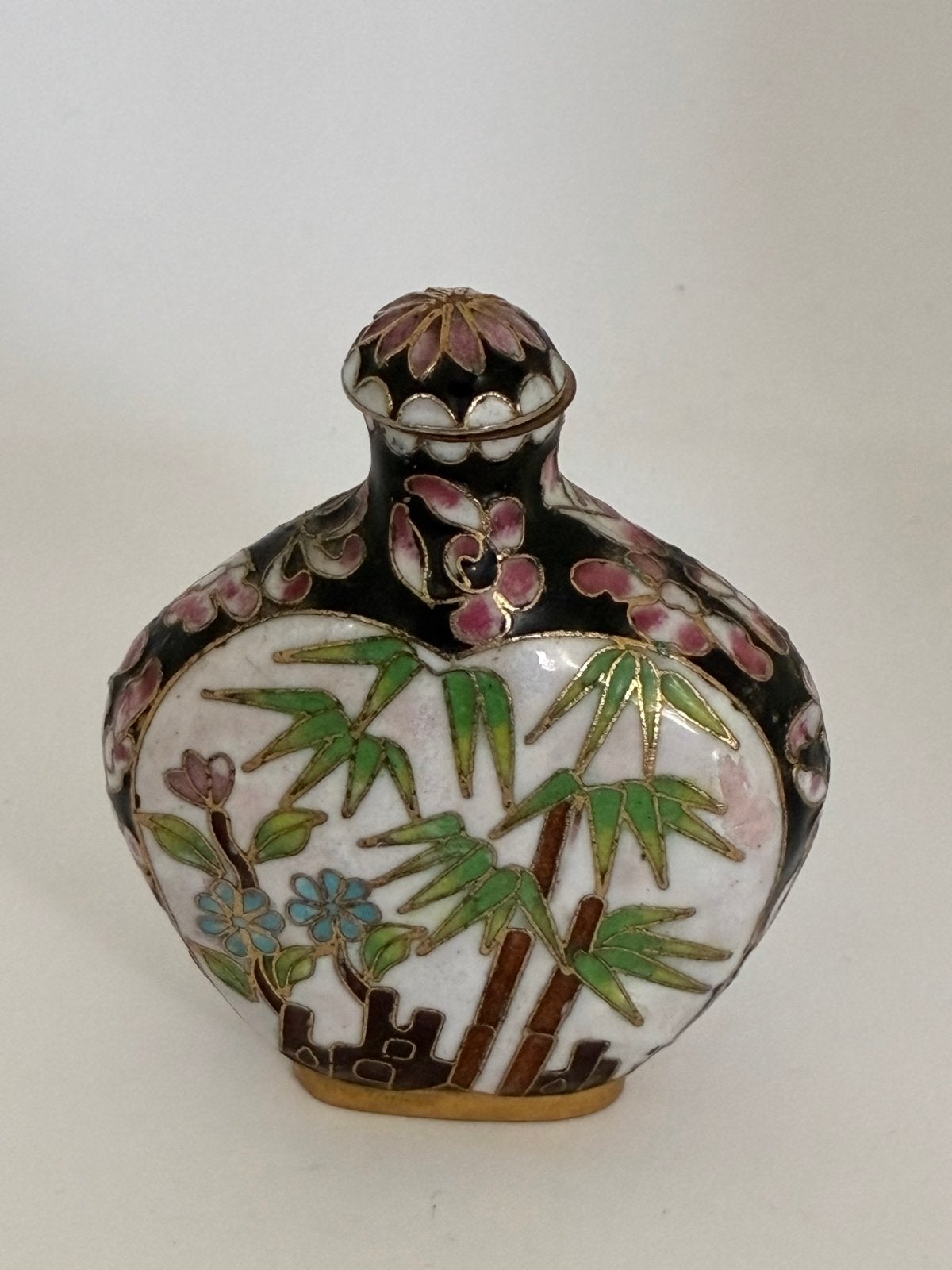Antiek Chinees Cloisonné Snuff Bottle Parfum Flesje, Ophalen of Verzenden