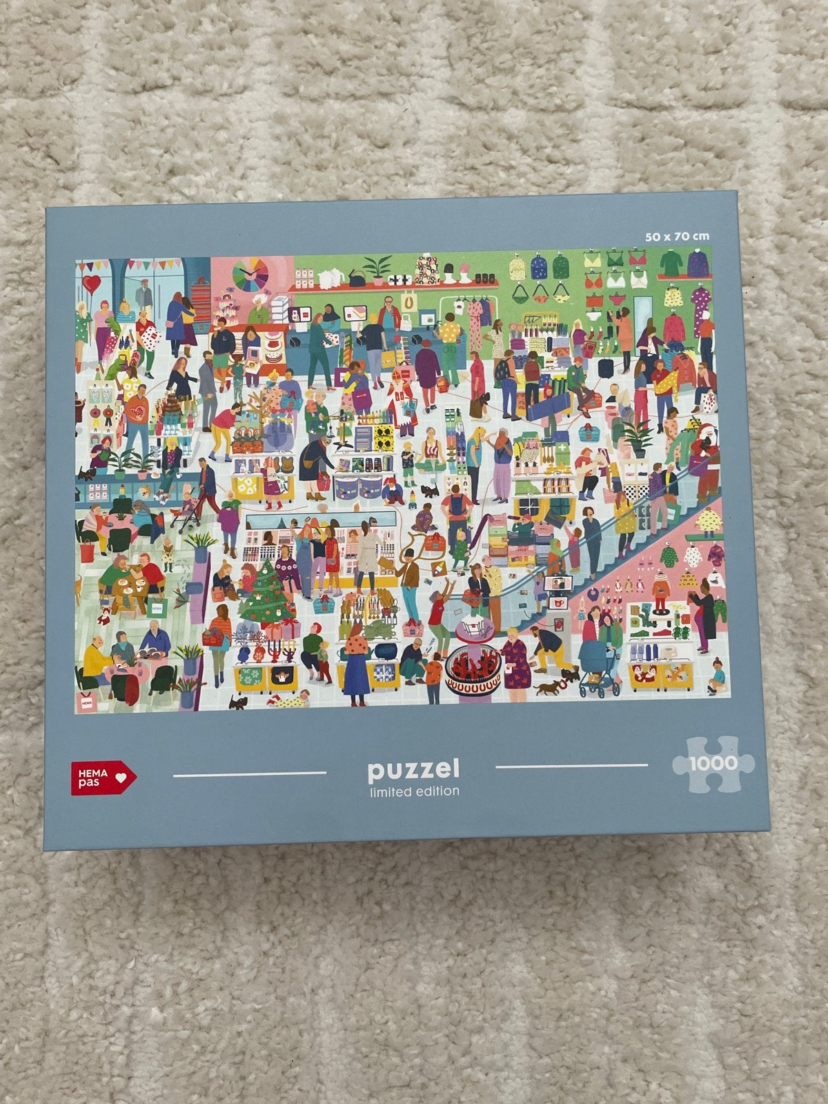 Hema Limited Edition Puzzel 1000 stukjes 50x70 cm, Ophalen of Verzenden, 500 t/m 1500 stukjes, Zo goed als nieuw, Legpuzzel
