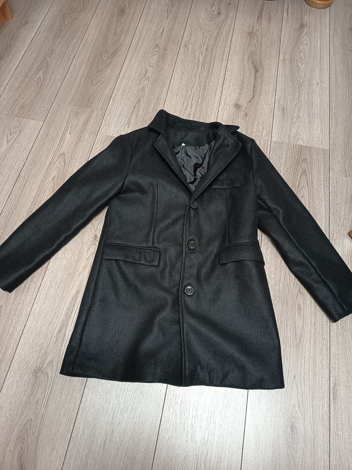 heren mantel jas maat m, Ophalen of Verzenden, Maat 38/40 (M), Zwart