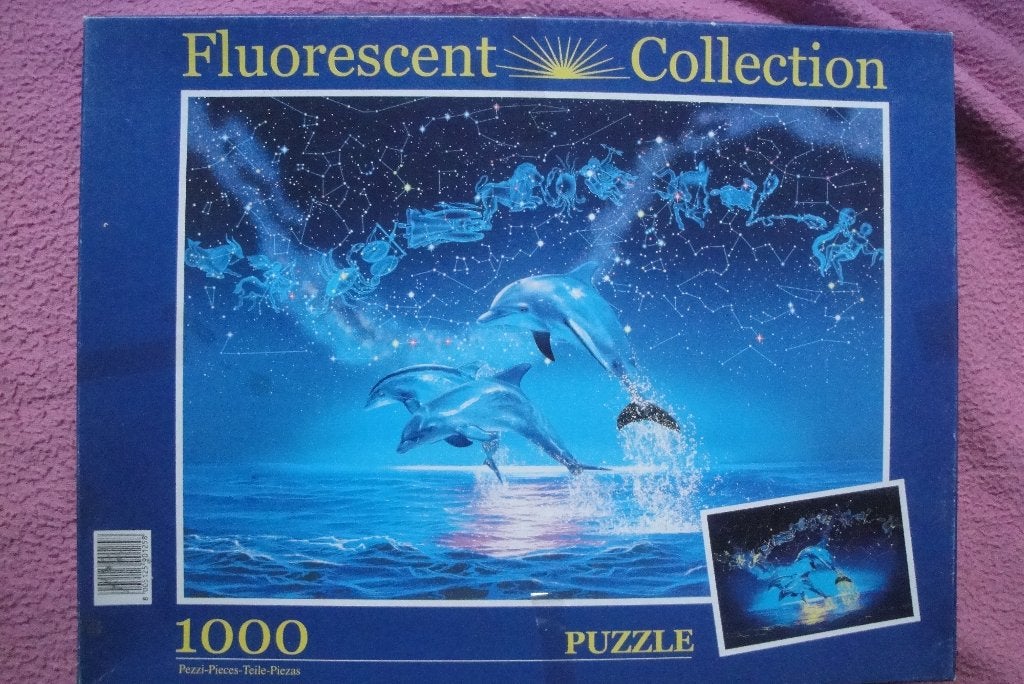 CLEMENTONI FUORESCENT COLLECTION PUZZLE 1.000st. 3,50euro, Ophalen of Verzenden, 500 t/m 1500 stukjes, Zo goed als nieuw, Legpuzzel
