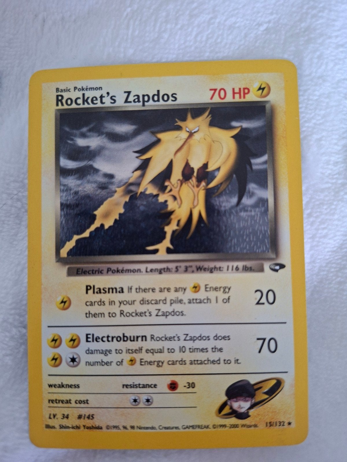 Rocket's Zapdos pokemon kaart, Ophalen