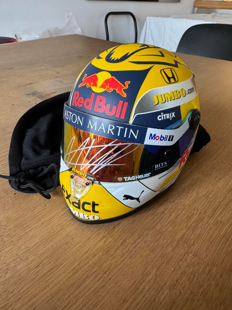 Gesigneerde Max Verstappen Helm - GP Oostenrijk 2019 - 1:2, Verzamelen, Automerken, Motoren en Formule 1, Ophalen of Verzenden
